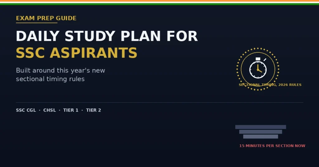SSC Daily Study Plan Timetable for CGL, CHSL & Govt Exams