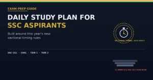 SSC Daily Study Plan Timetable for CGL, CHSL & Govt Exams